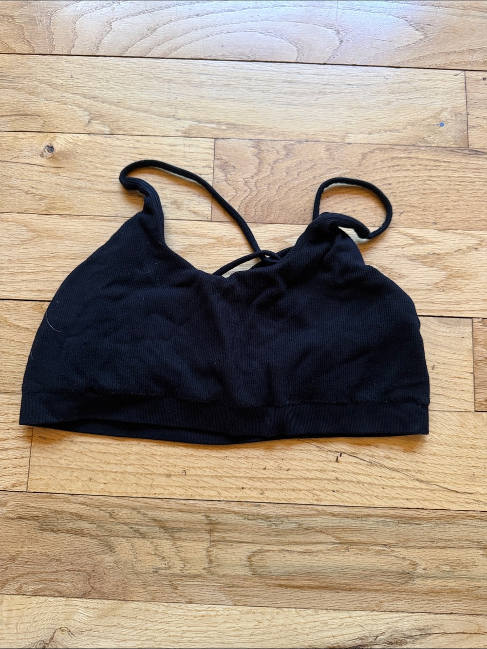Fabletics Black Strappy Sports Bralette